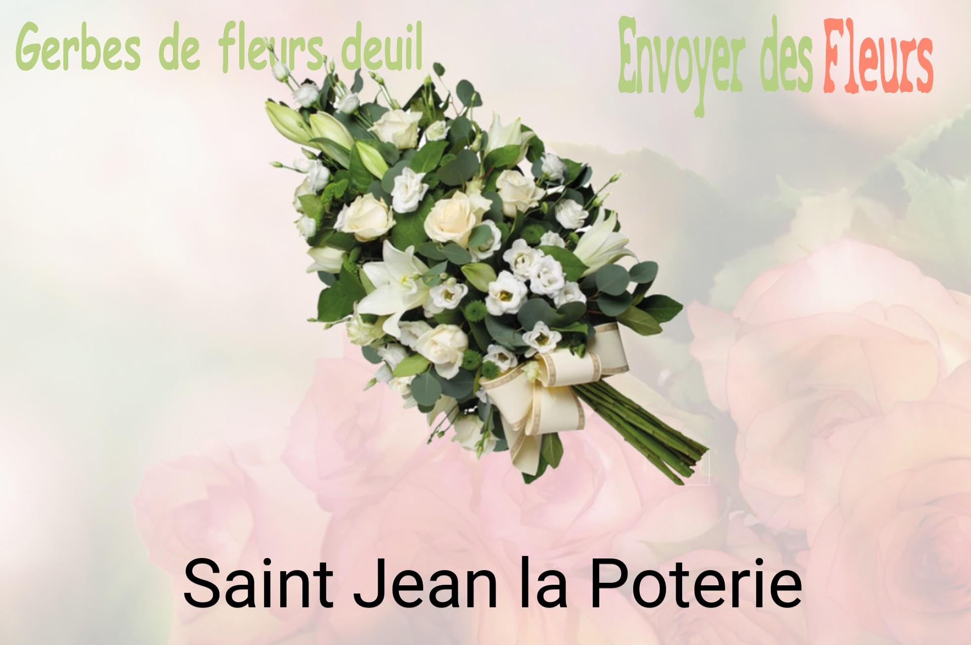 Gerbe de fleurs de deuil livrée à Saint-Jean-la-Poterie
